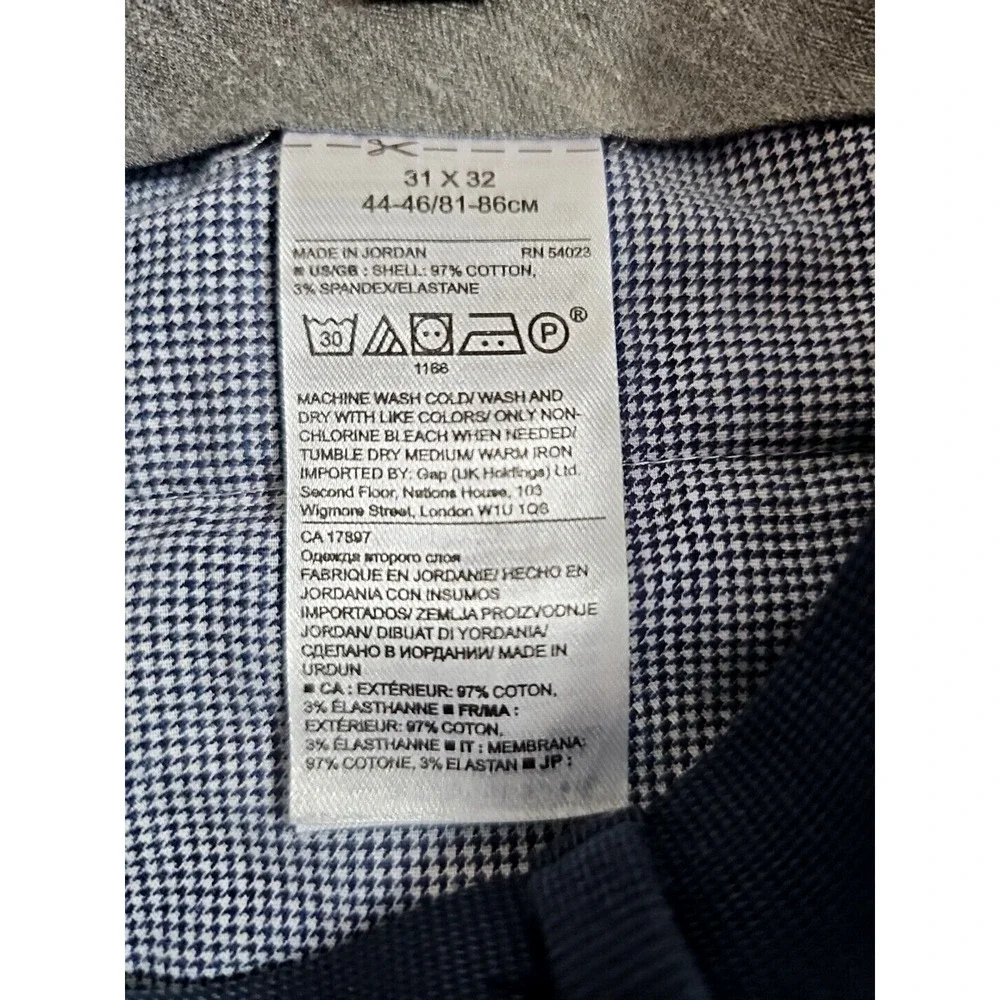 Banana Republic ~Mens 31x32 (32×32)~ Navy Blue Slim Chino Slacks Trousers Pants.